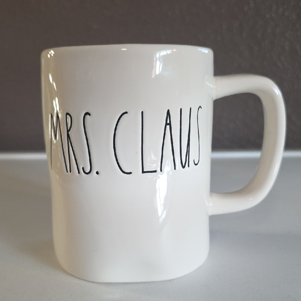 Rae Dunn White 'Mrs. Claus' Mug NWT